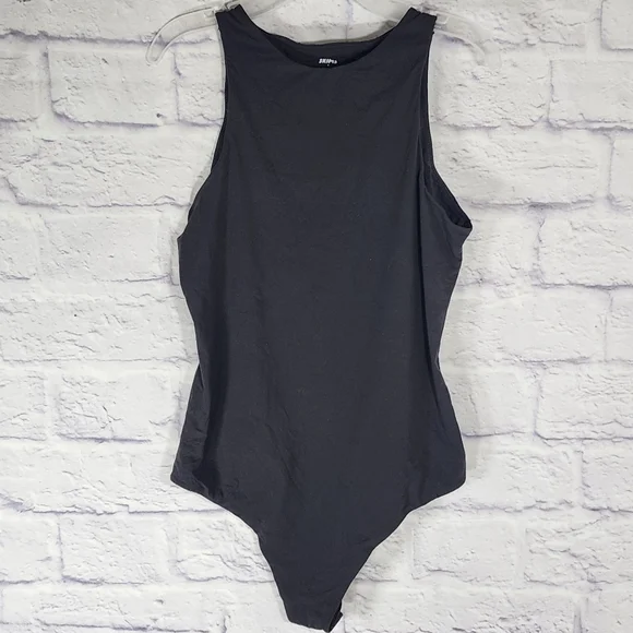 SKIMS FITS EVERYBODY HIGH NECK BODYSUIT/S, M/ ONYX - Picture 10 of 14